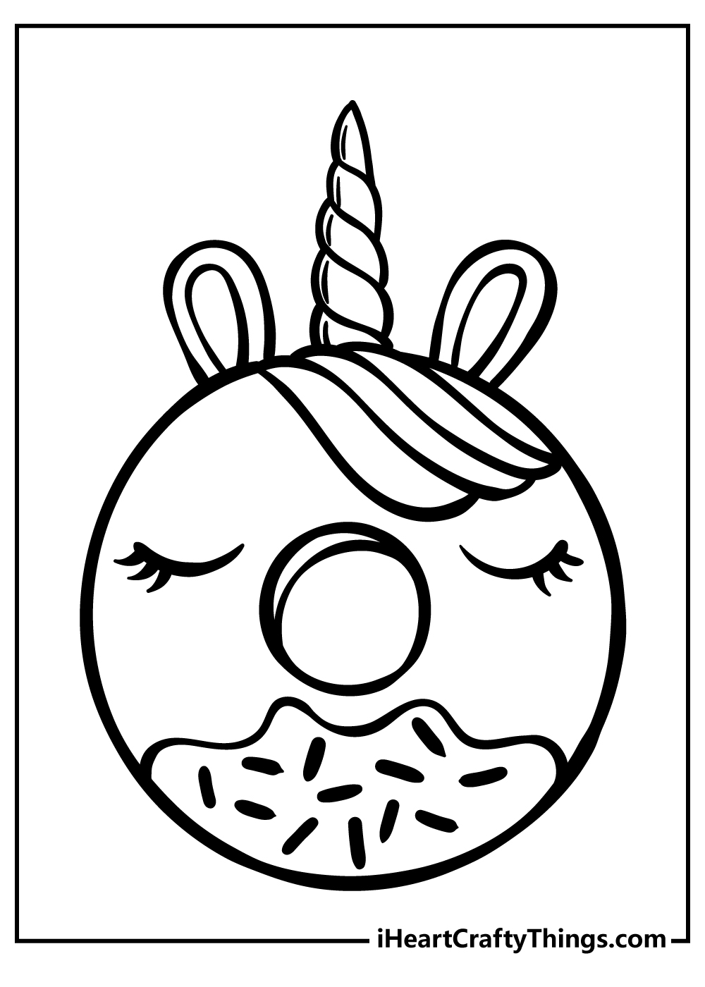 Donut coloring pages free printables