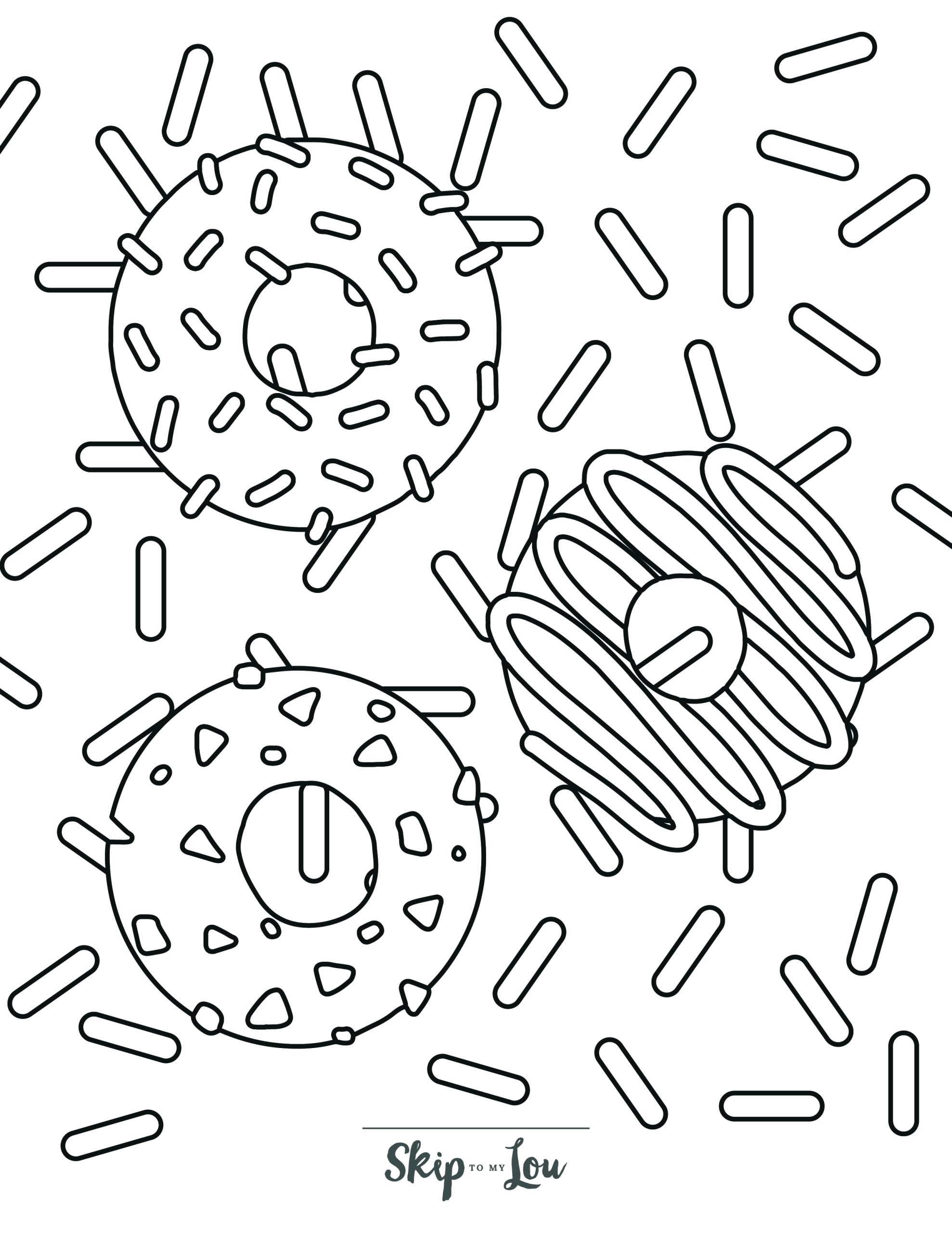 Fun donut coloring pages with free printable book skip to my lou