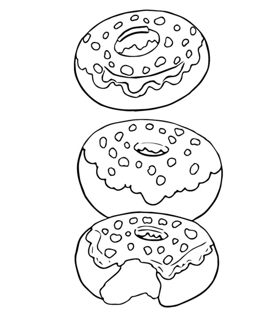 Top donut coloring pages for your toddler