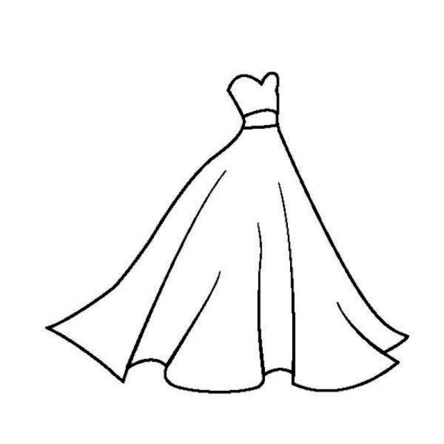 Creative picture of dress coloring pages