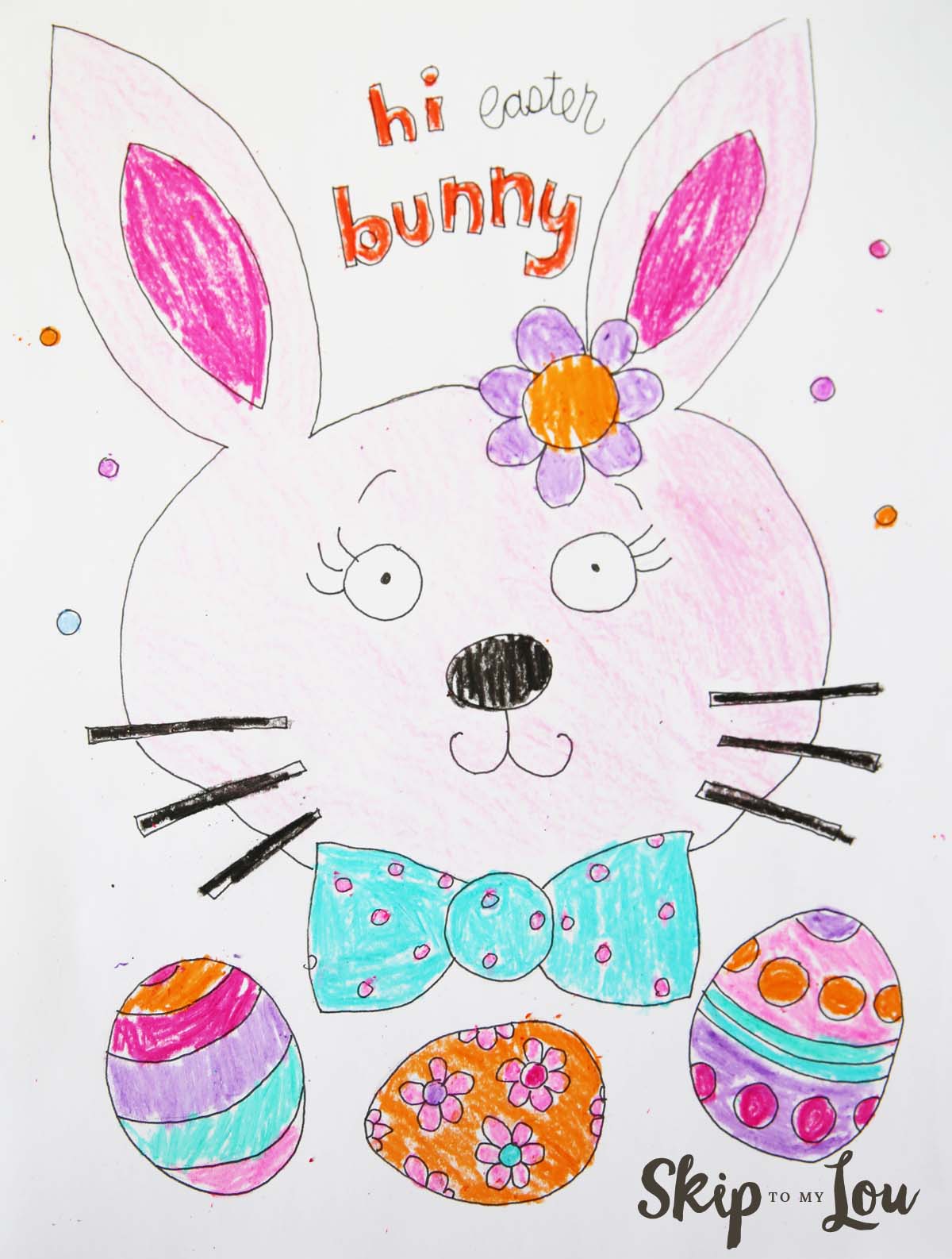 Bunny coloring page skip to my lou