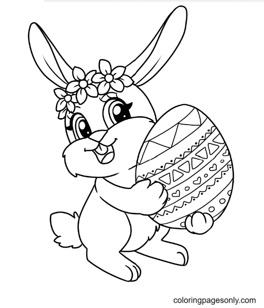 Easter bunny coloring pages printable for free download