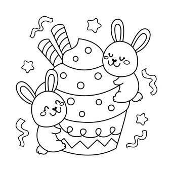 Funny easter coloring pages images