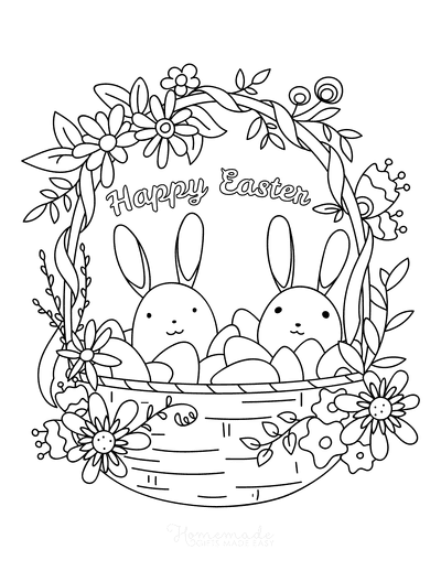 Free easter coloring pages for kids adults