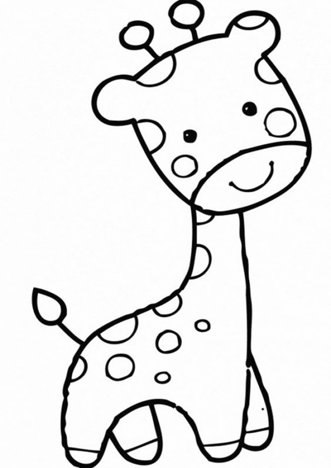 Free easy to print baby animal coloring pages