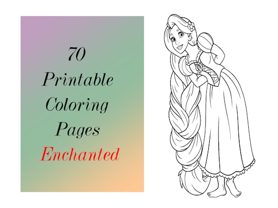 Coloring pages of princesses pdf printable cute easy color pages to print digital coloring book for kids girls instant download instant download