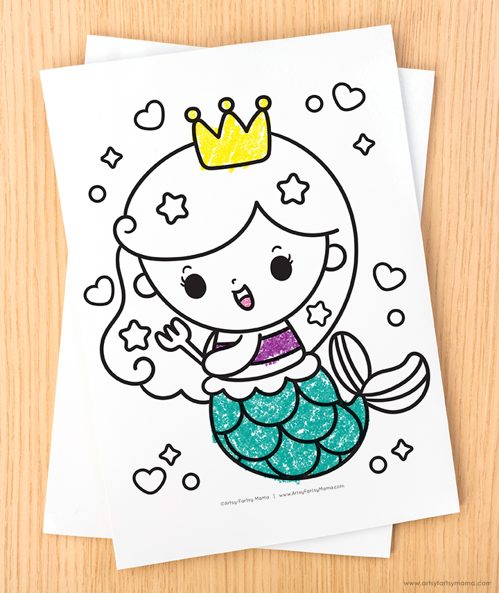 Free printable mermaid coloring pages artsy