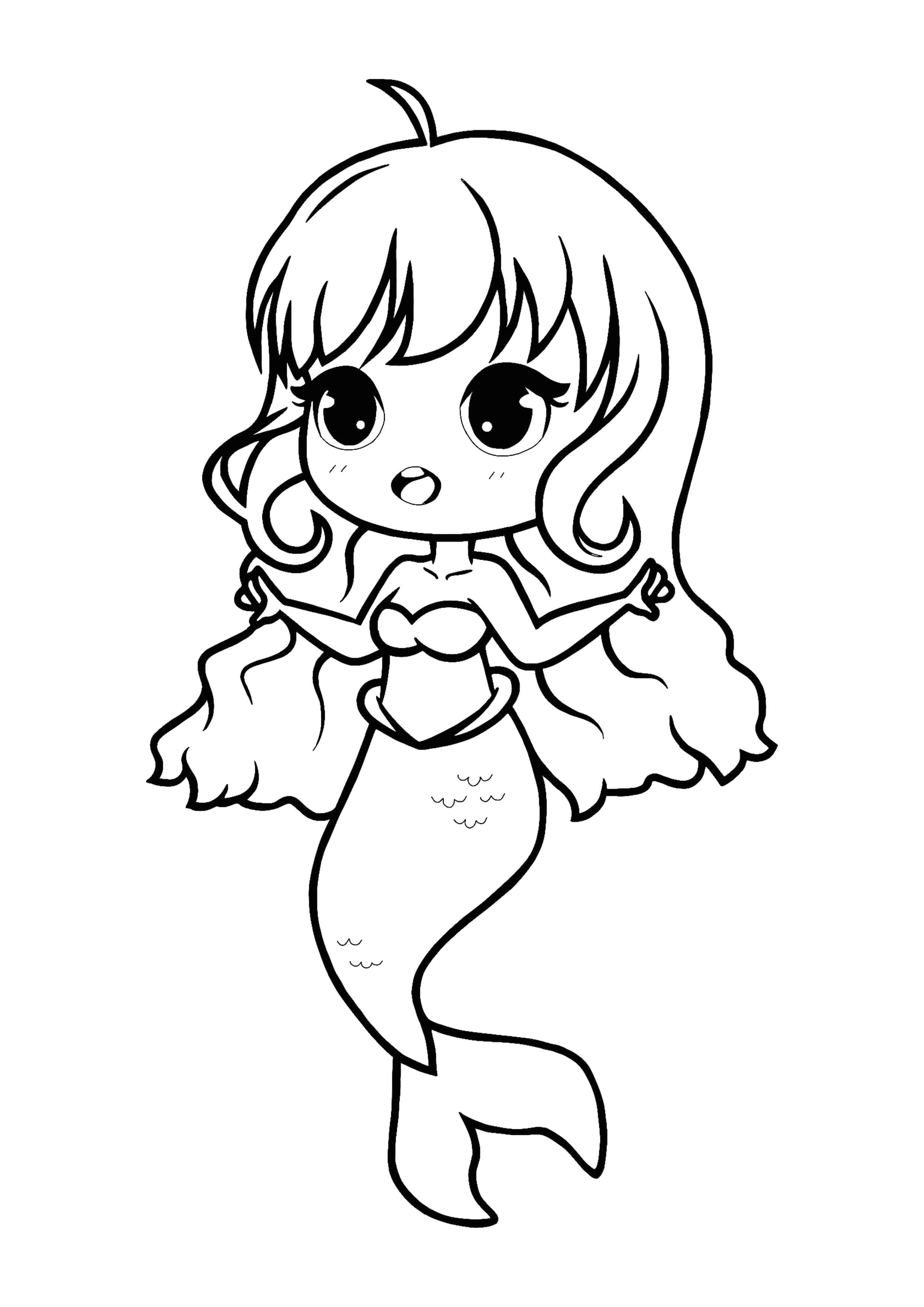 Kawaii mermaid coloring page disegni mermaid pagine da colorare disney pagine da colorare per bambini