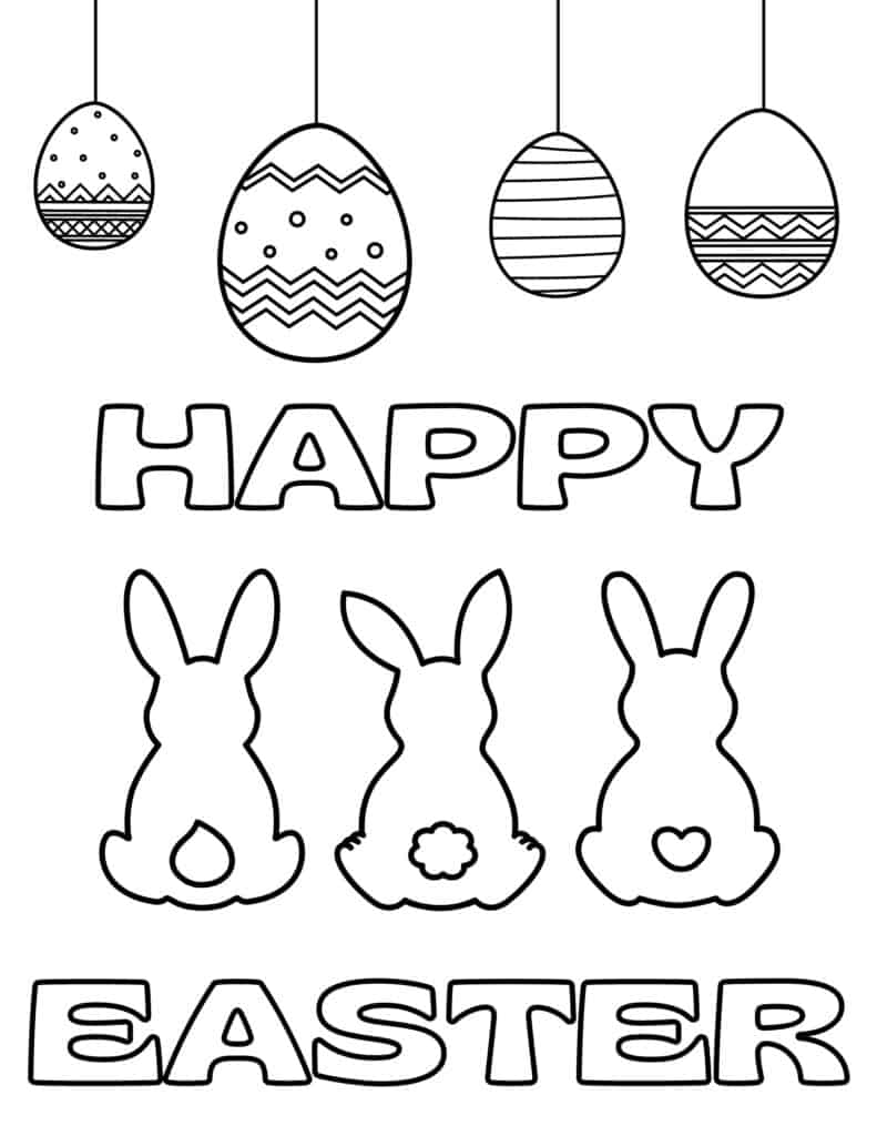 Free printable easter coloring pages for kids