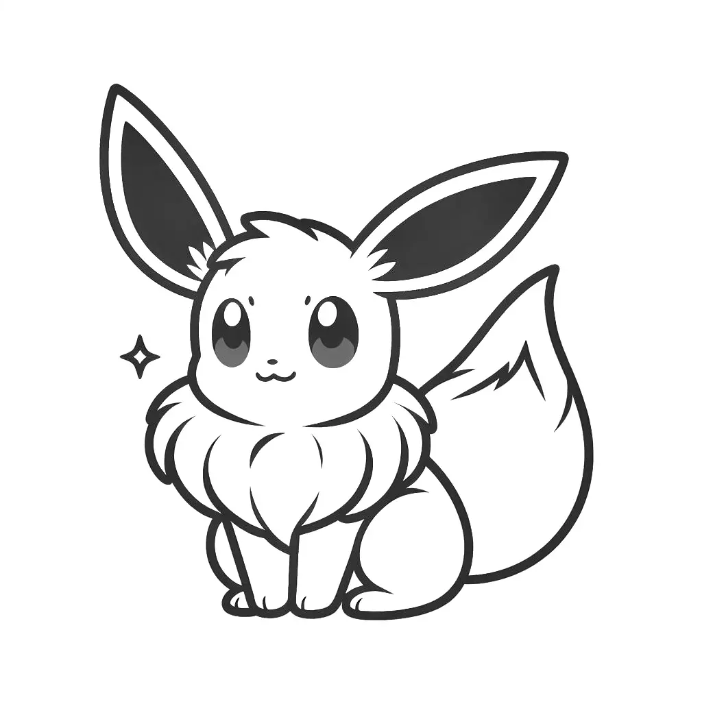 Pokemon eevee coloring page