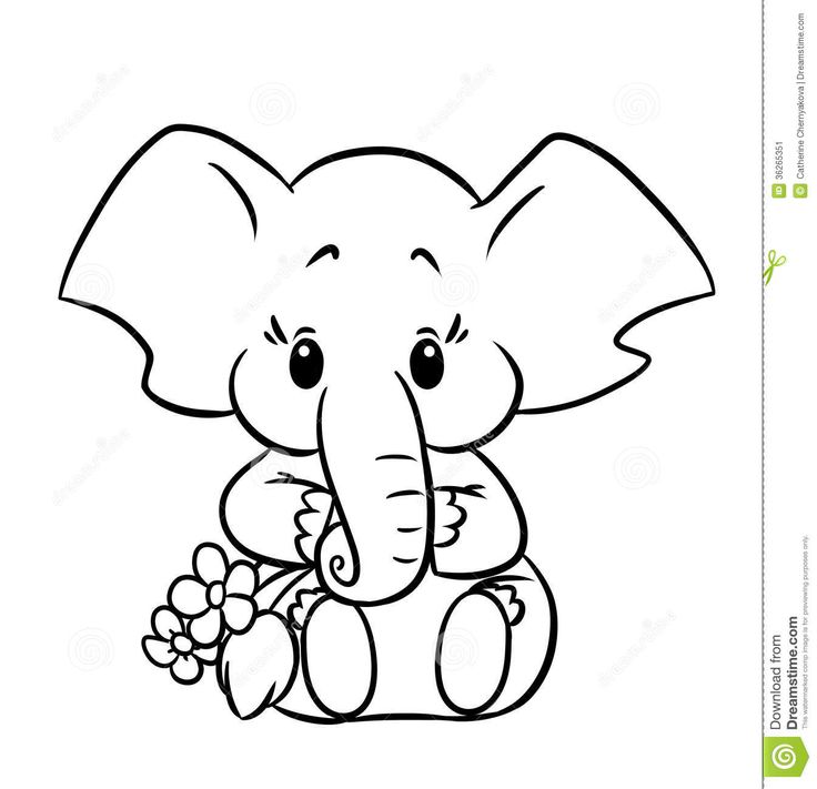 Little elephant elephant coloring page elephant drawing baby elephant drawing