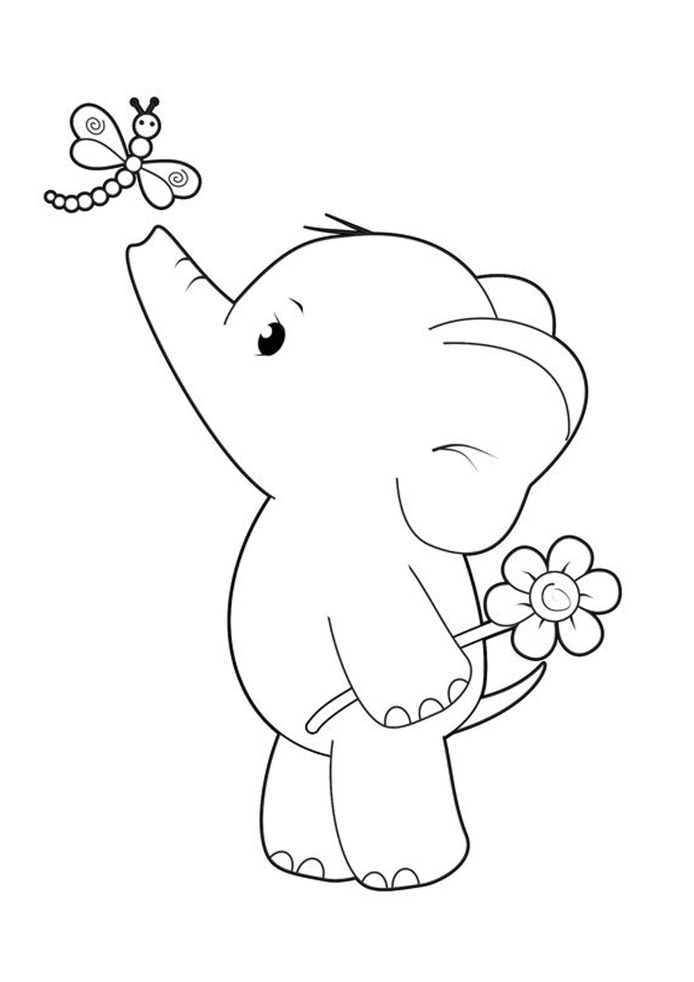 Free easy to print elephant coloring pages elephant coloring page cute coloring pages butterfly coloring page