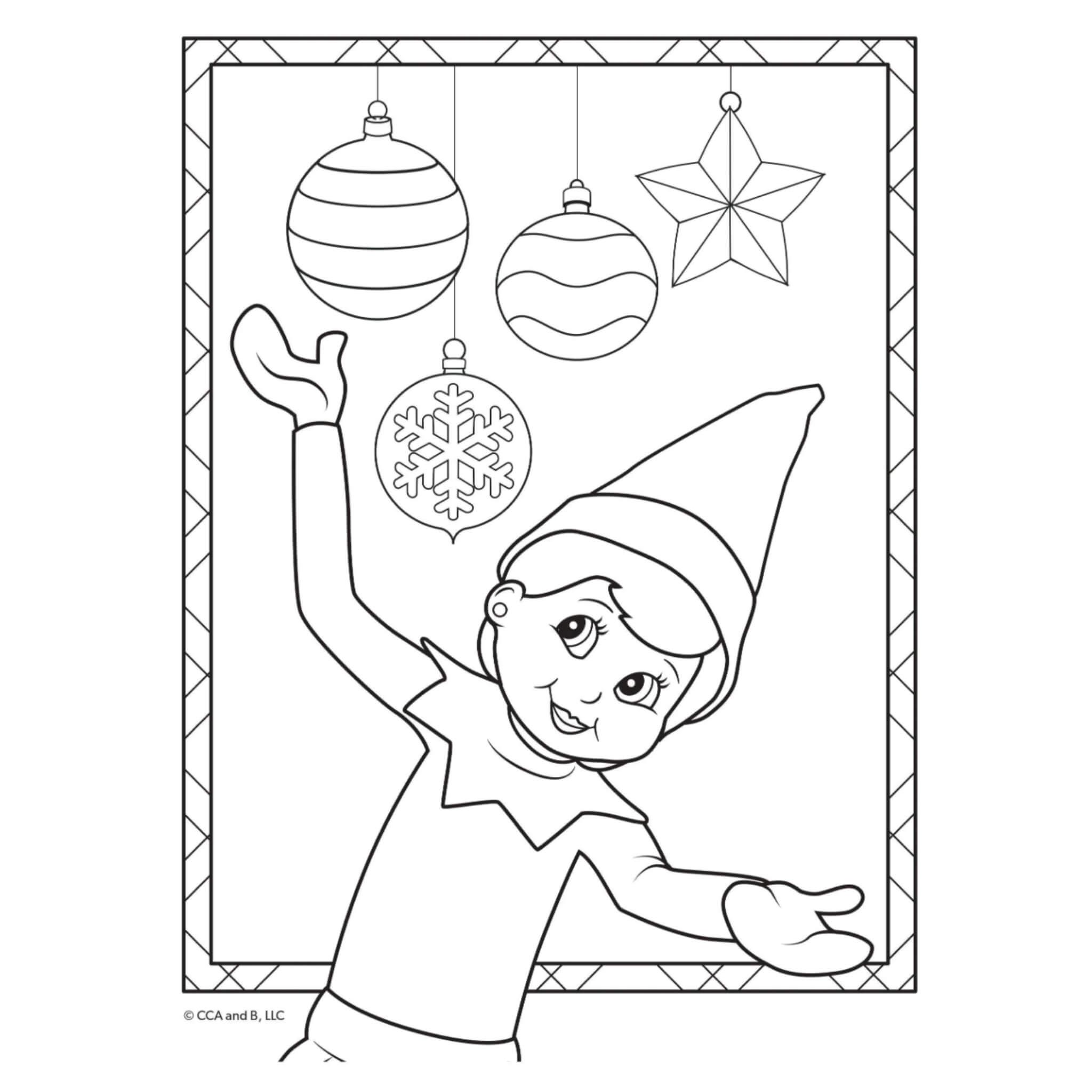 The elf on the shelf colouring book