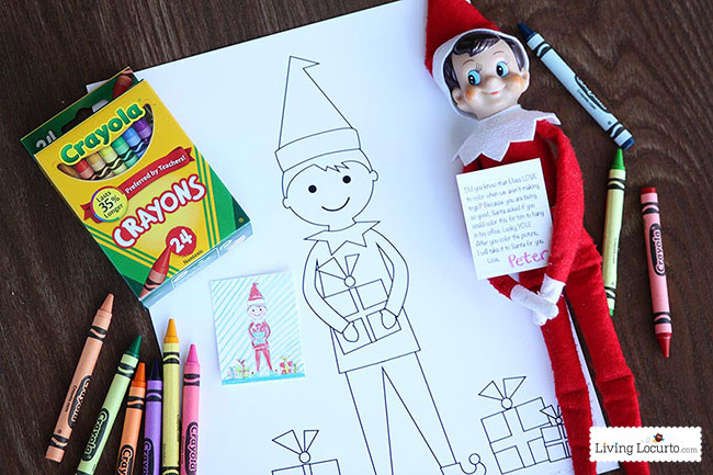 Elf on the shelf coloring pages elf size kid size too kids activities blog