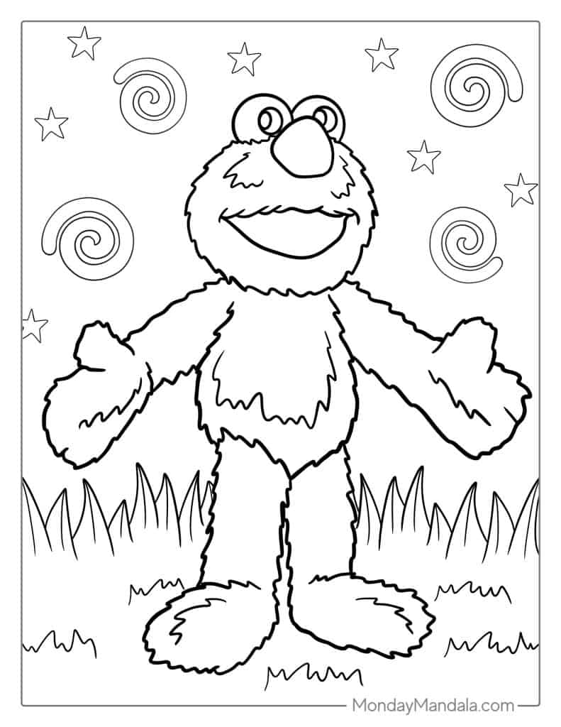 Elmo coloring pages free pdf printables