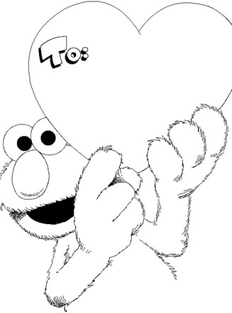 Elmo coloring page