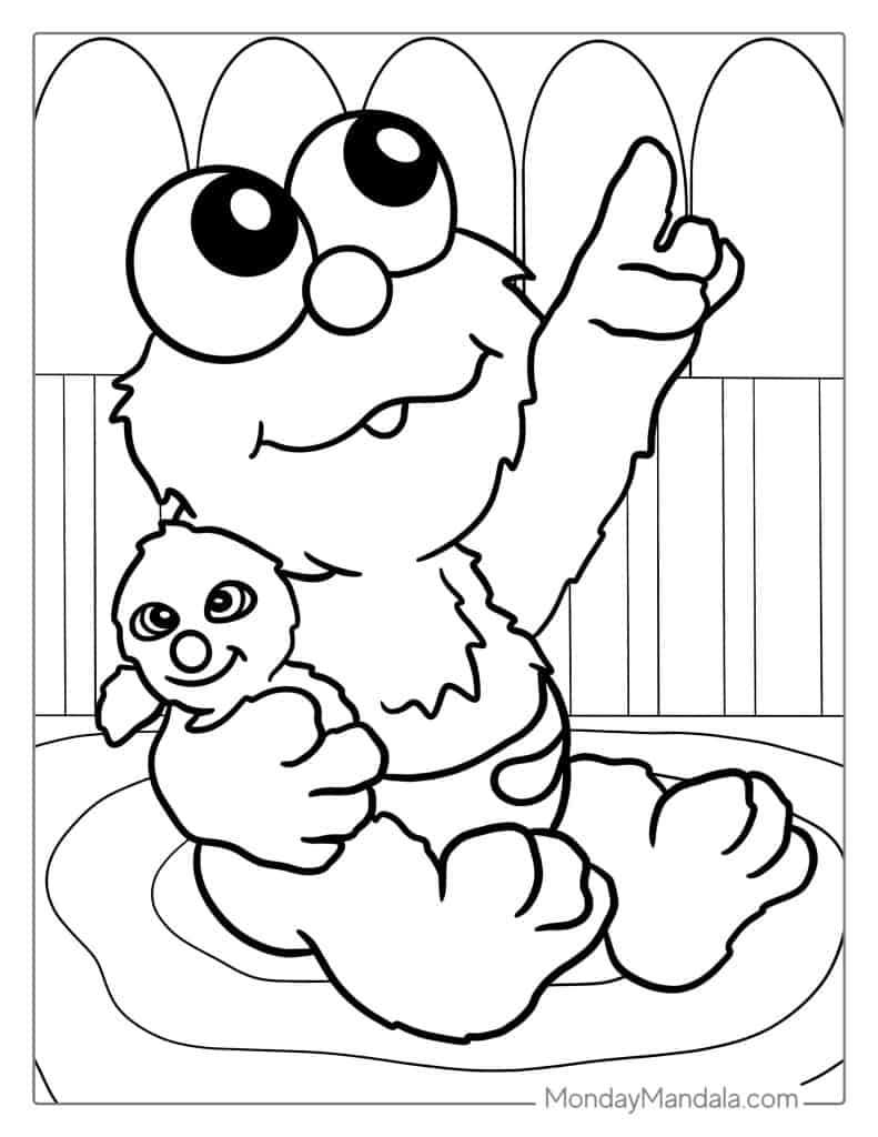 Elmo coloring pages free pdf printables