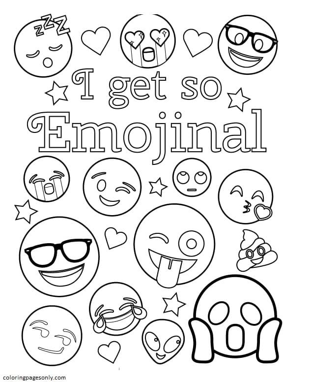 Emoji coloring pages printable for free download