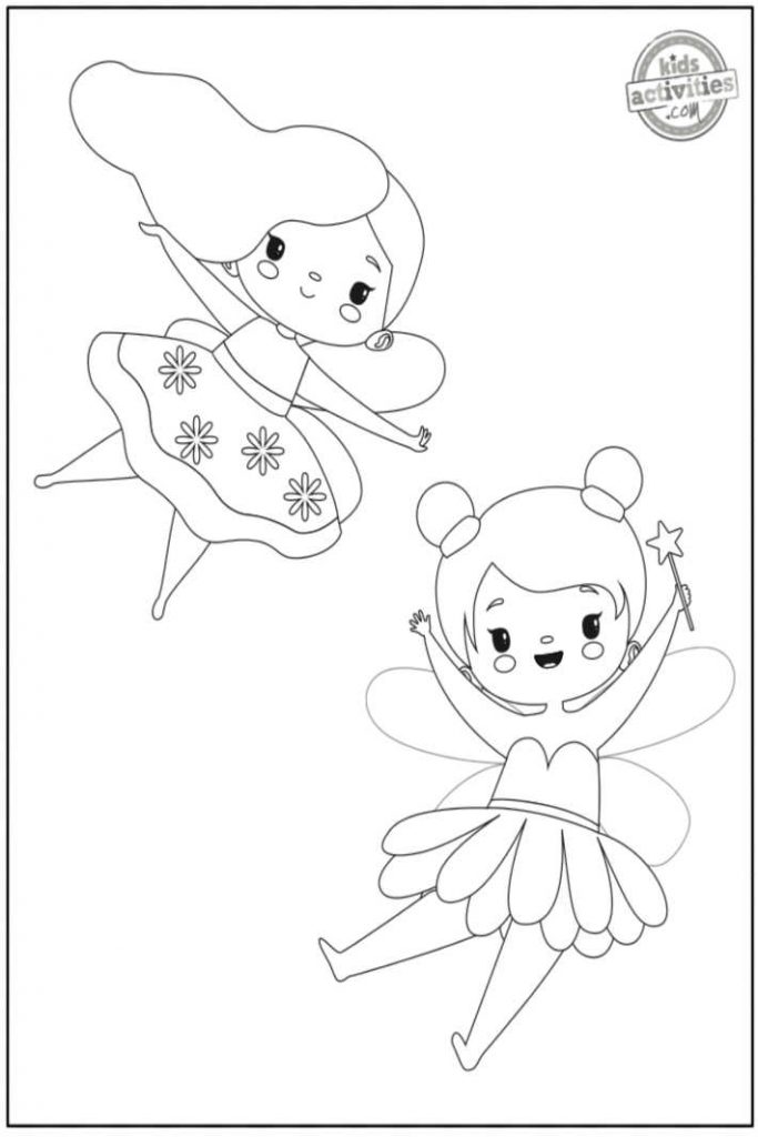 Magical fairy coloring pages to print kids activities blog