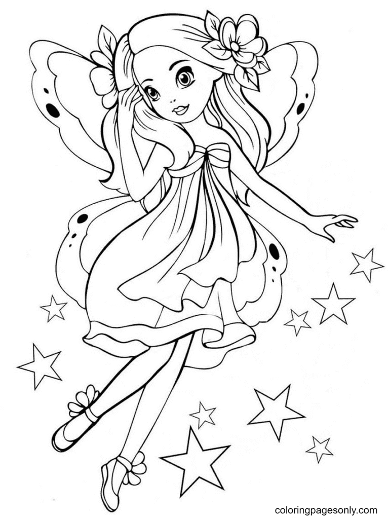Fairy coloring pages printable for free download