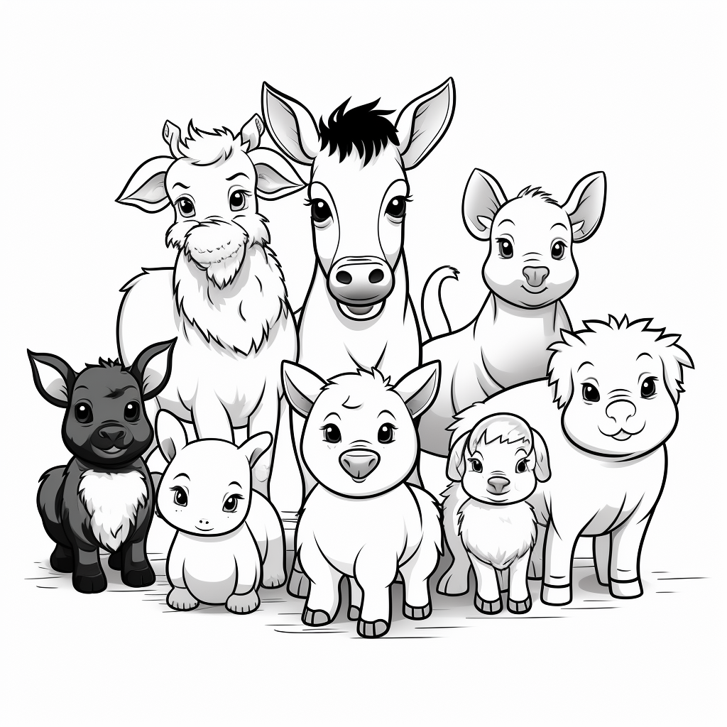 Farm animal coloring pages