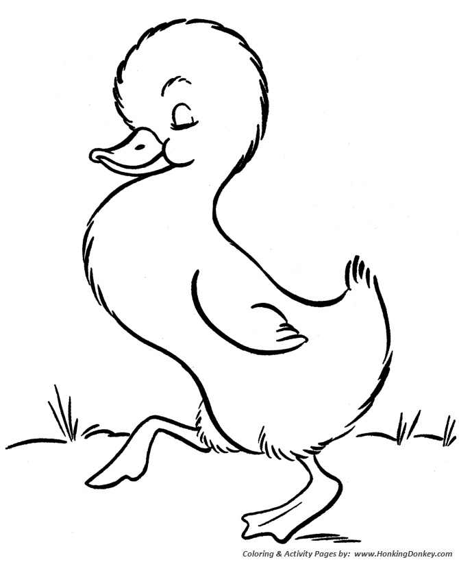 Farm animal coloring pages printable baby duckling coloring page and kids activity sheet