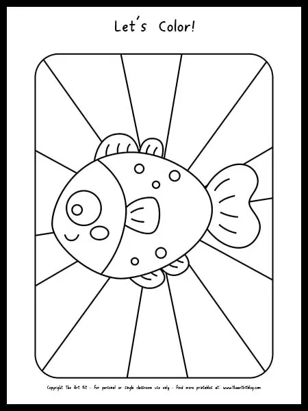 Cute fish coloring page free printable download â the art kit