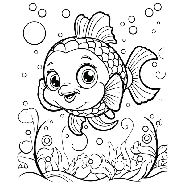 Fish Coloring Book For Kids: Fish Coloring Pages Fantastic Gift