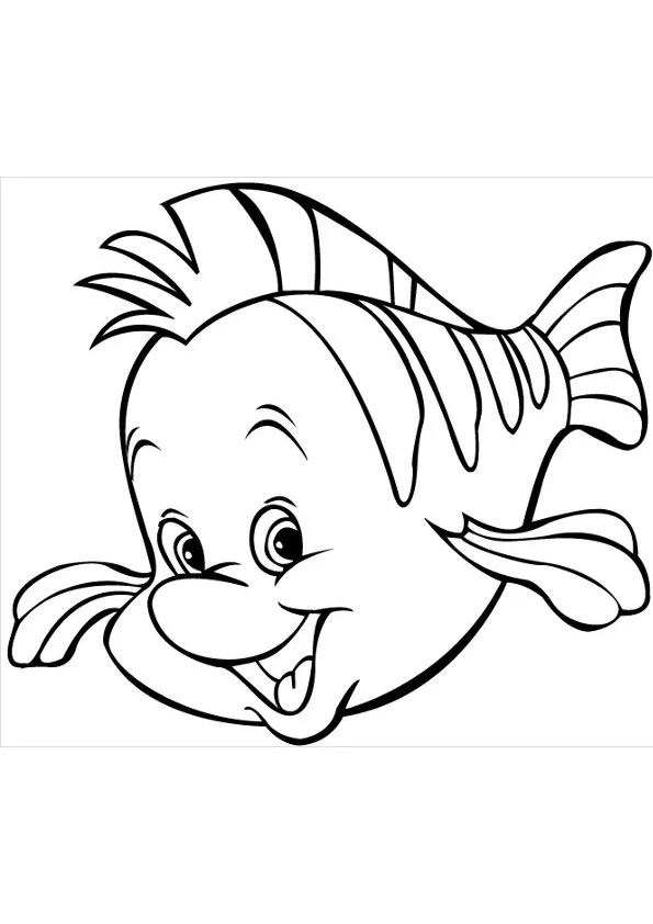 Coloring pages funny printable fish coloring pages