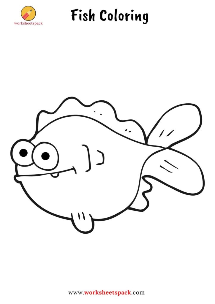 Fish coloring pages free cartoon