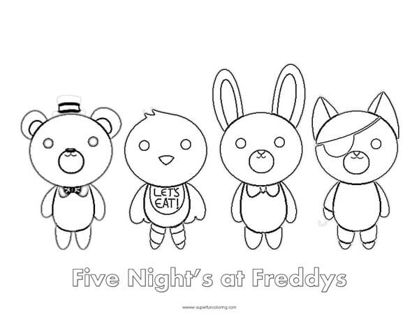 Five nights at freddys coloring sheet