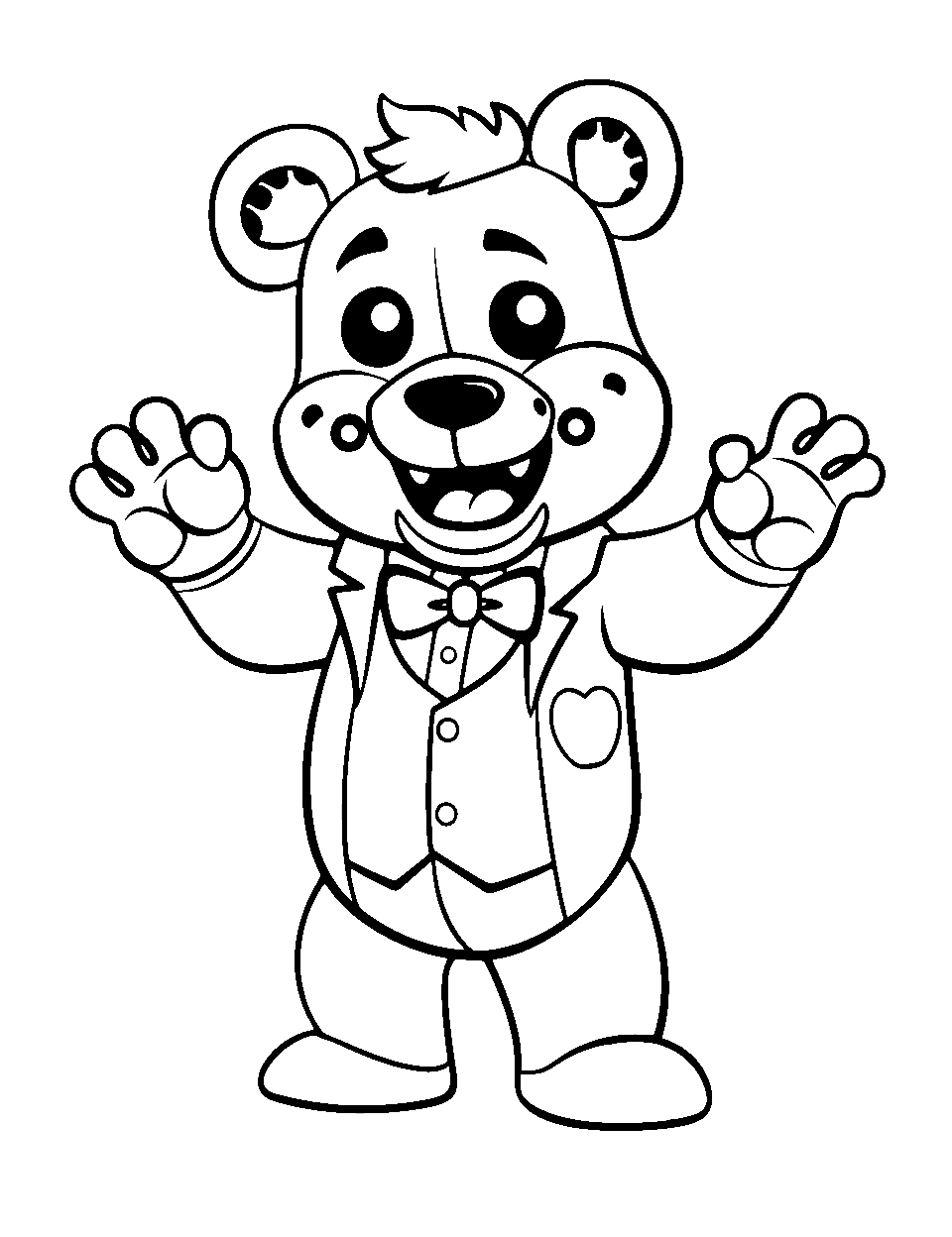 Five nights at freddys coloring pages free printable sheets