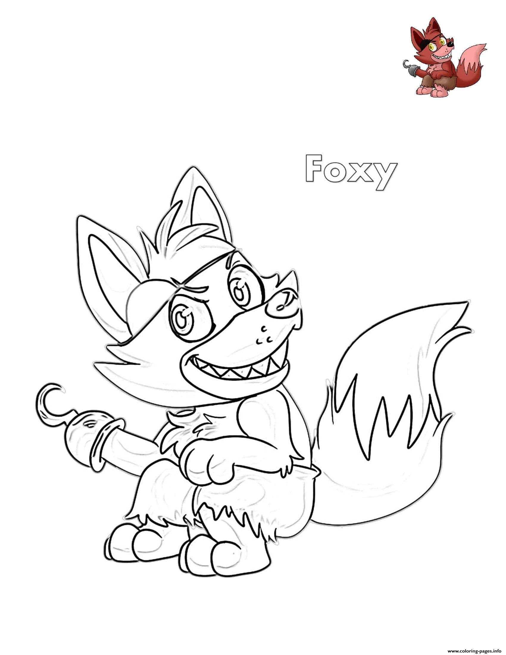 Print cute foxy fnaf coloring pages fnaf coloring pages cartoon coloring pages coloring pages