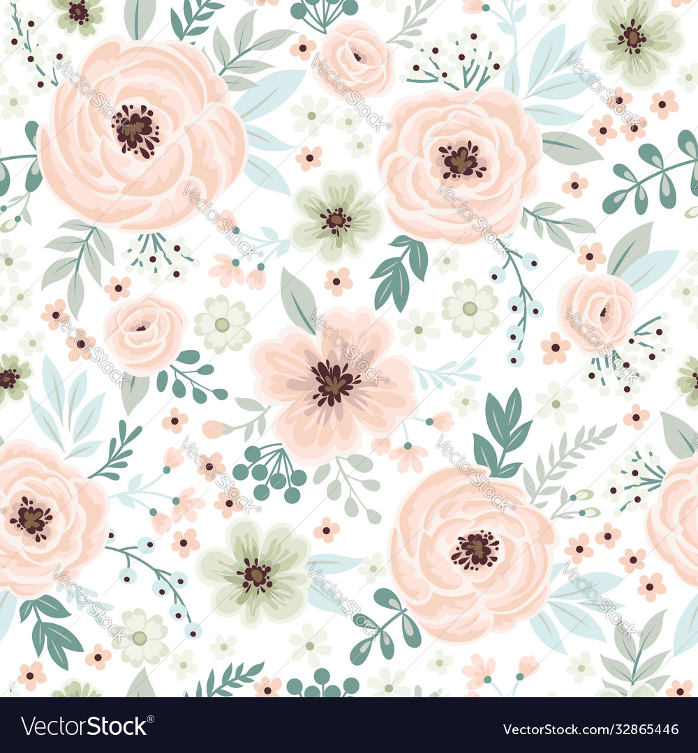 Super Cute Floral Peel And Stick Removable Wallpaper