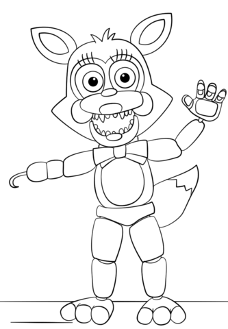 Mangle from five nights at freddys coloring page free printable coloring pages