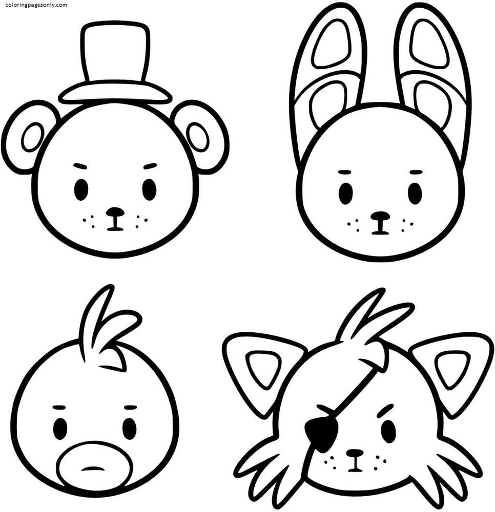 Five nights at freddys coloring pages printable for free download