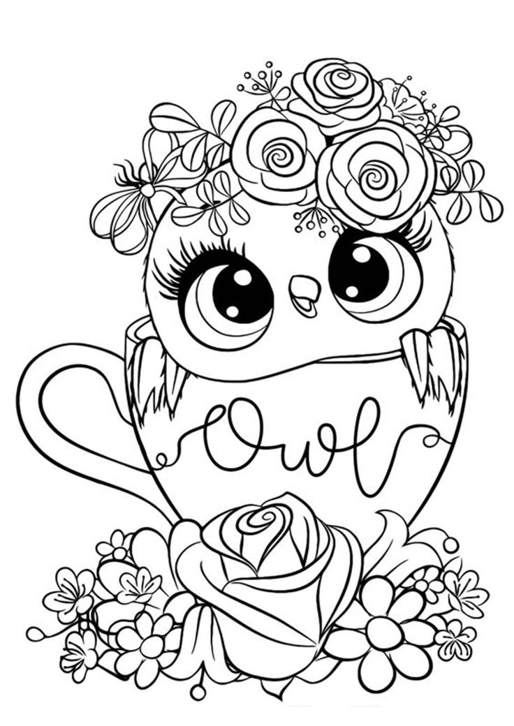 Free easy to print owl coloring pages owl coloring pages cartoon coloring pages cute coloring pages