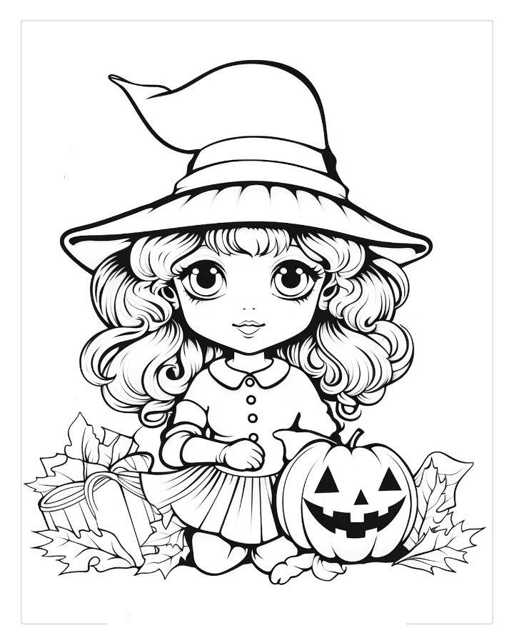 Cute halloween coloring pages by coloringpageswk on