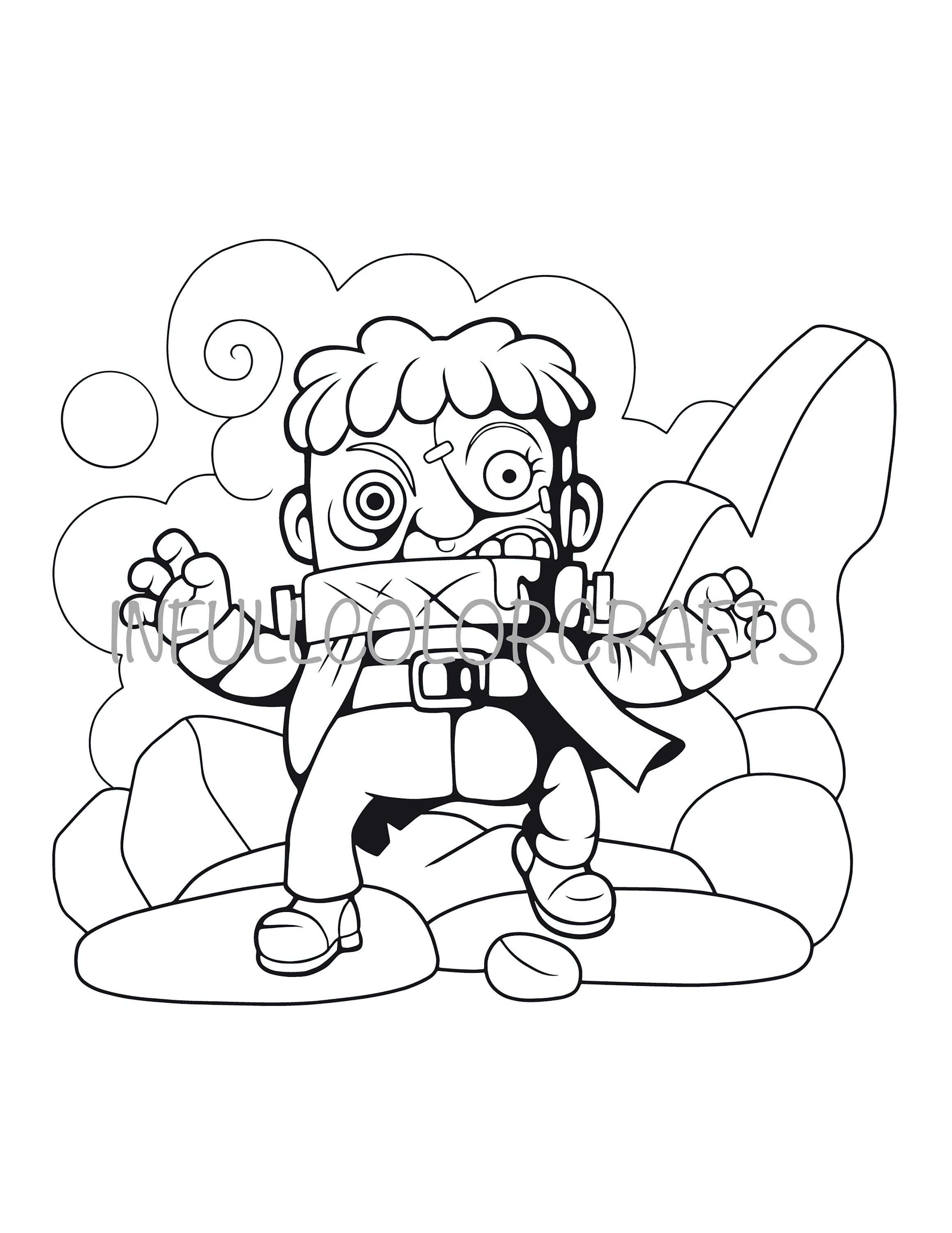 Frankenstein coloring page