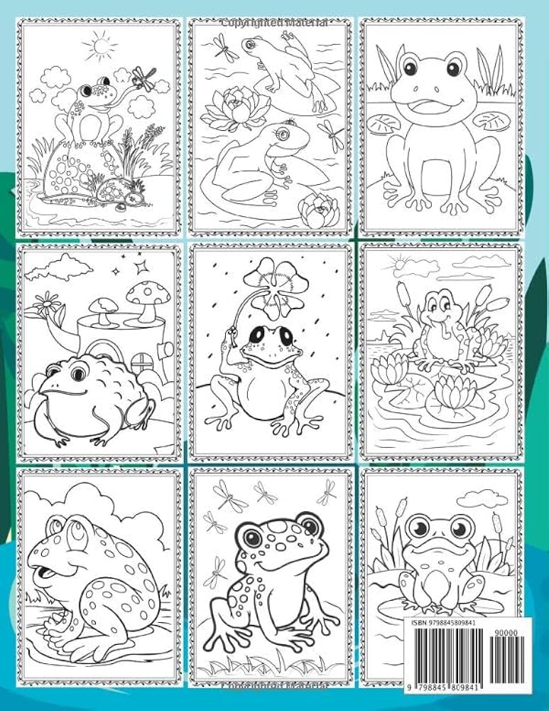 Frog coloring book cute frog coloring book for kids unique gifts for kids who love coloring dale k smith books