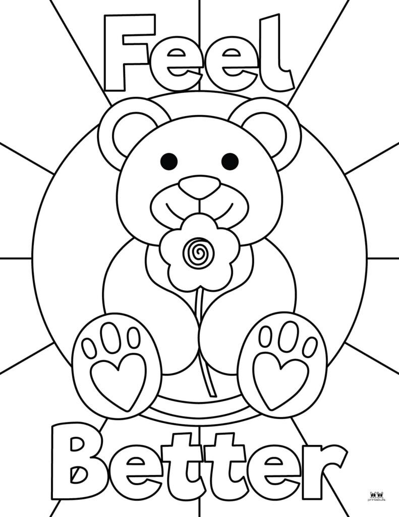 Choose from unique get well soon coloring pages perfect for your little ones to color and give to a recovering lâ get well soon coloring pages get well gifts