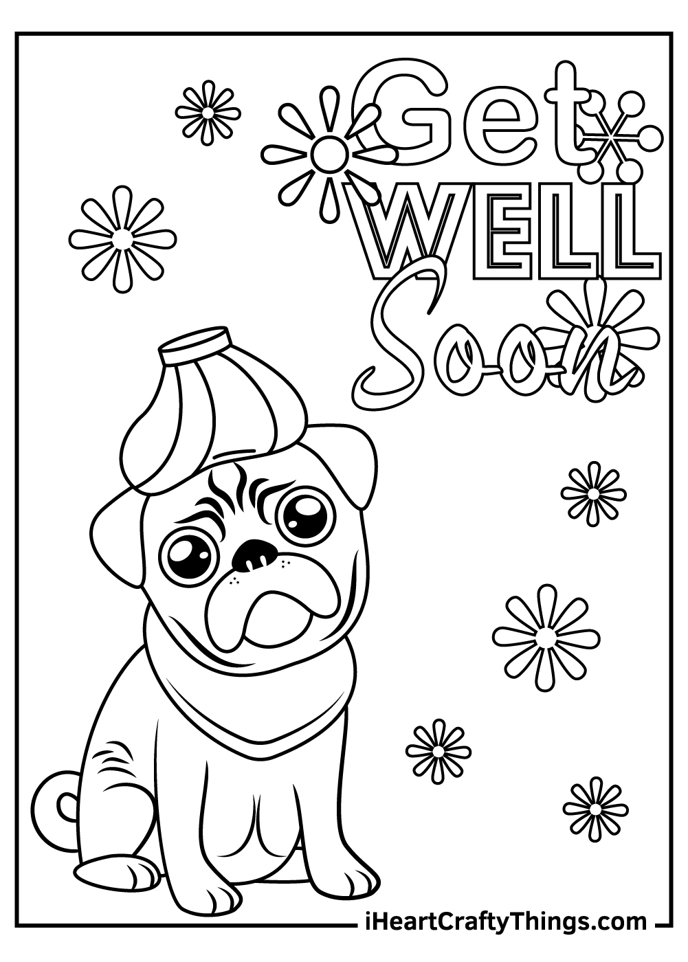 Get well soon coloring pages free printables