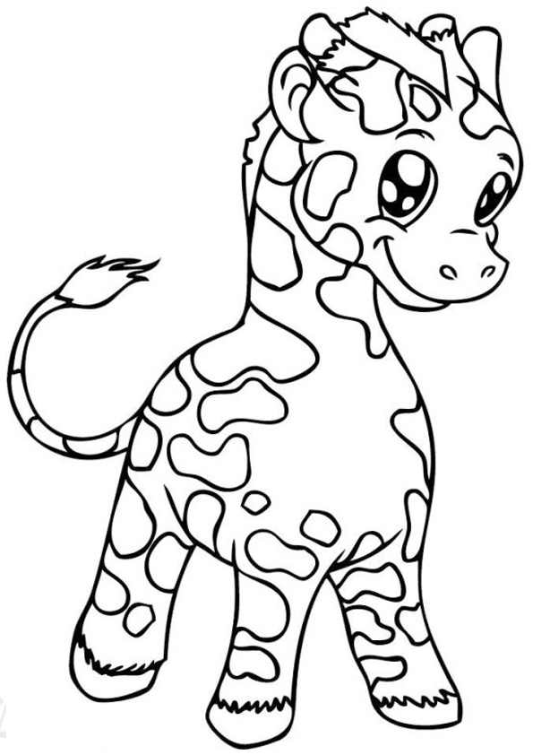 Coloring pages cute baby giraffe coloring pages for kids