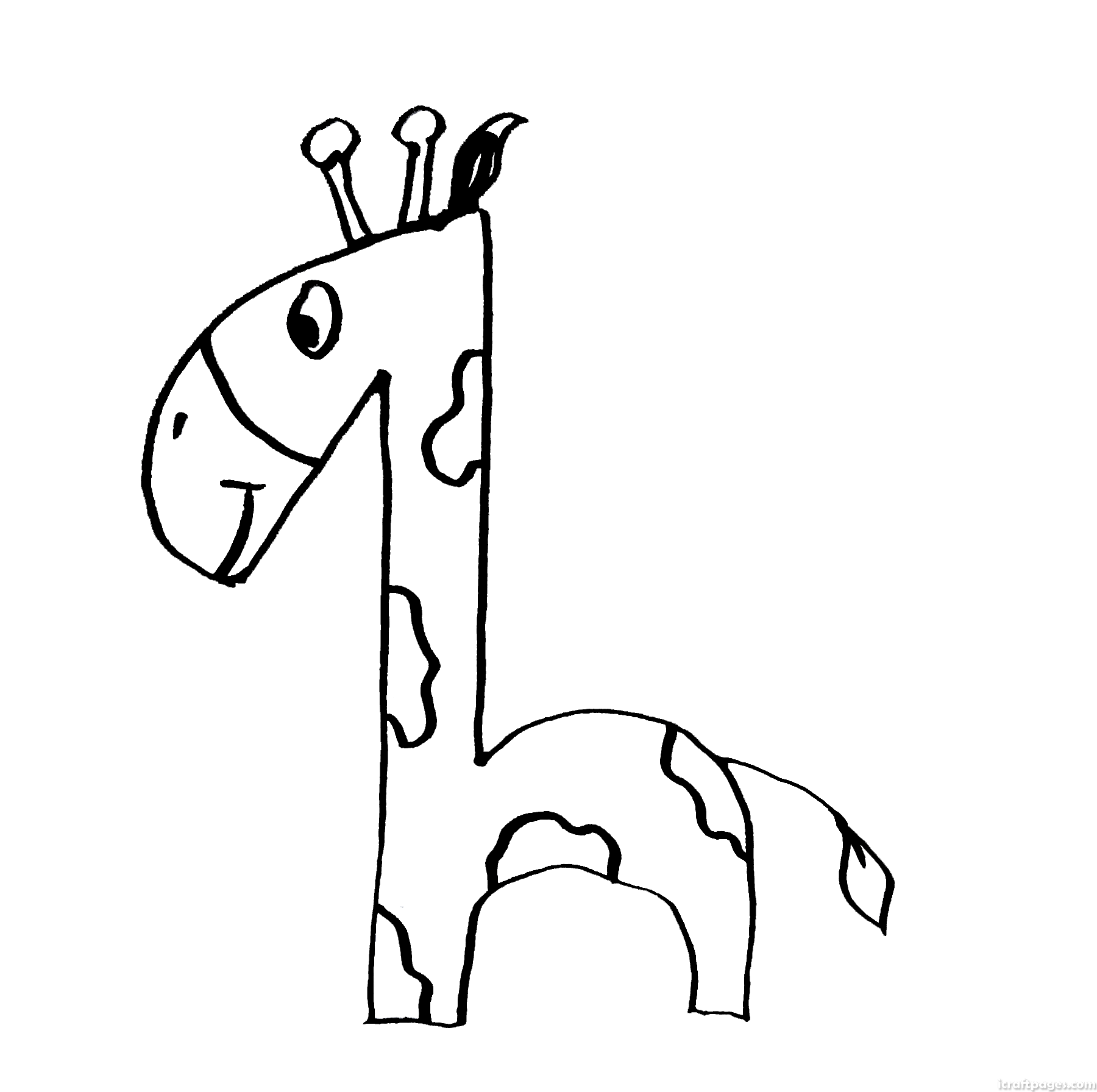 Cute giraffe coloring page