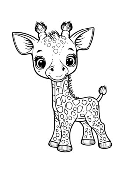 Giraffe coloring pages for kids cute fun printable pages for boys and girls