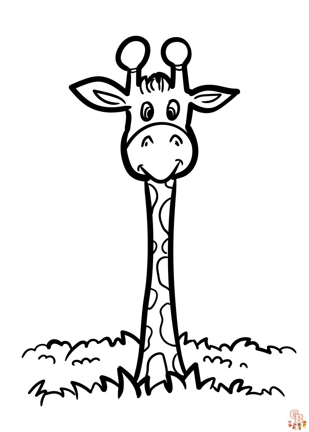 Cute giraffe coloring pages