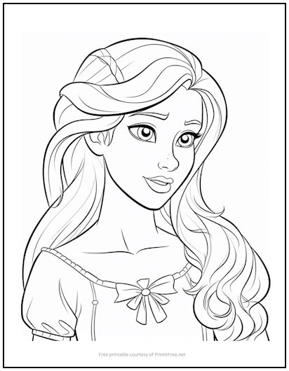 Pretty teen girl coloring page print it free