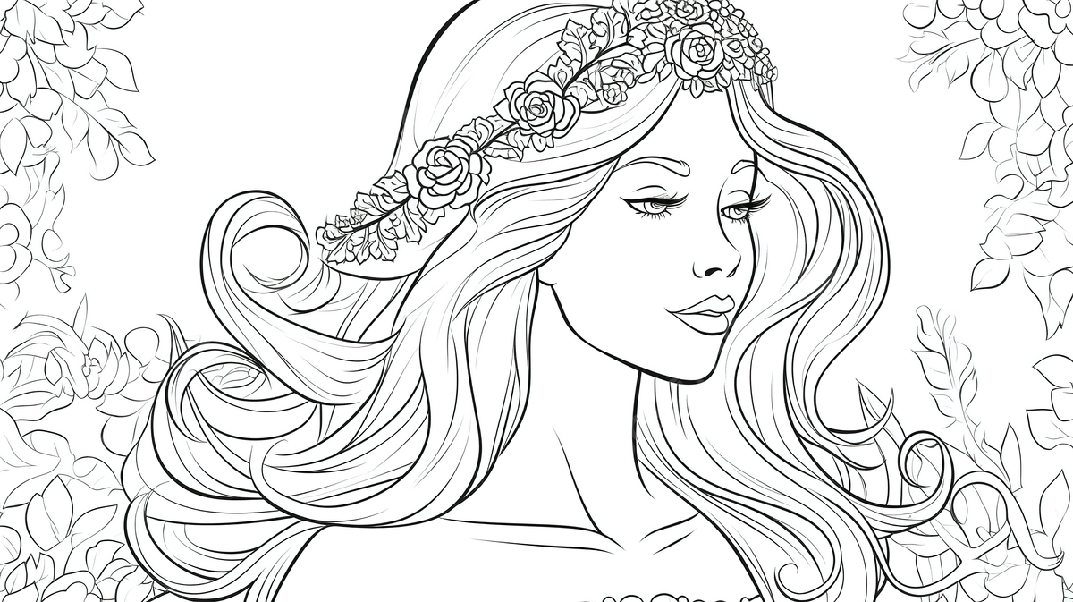 Coloring book for girls elegant pretty girl coloring pages for girls coloring coloring book for girls background princess picture for coloring princess cute background image and wallpaper for free download