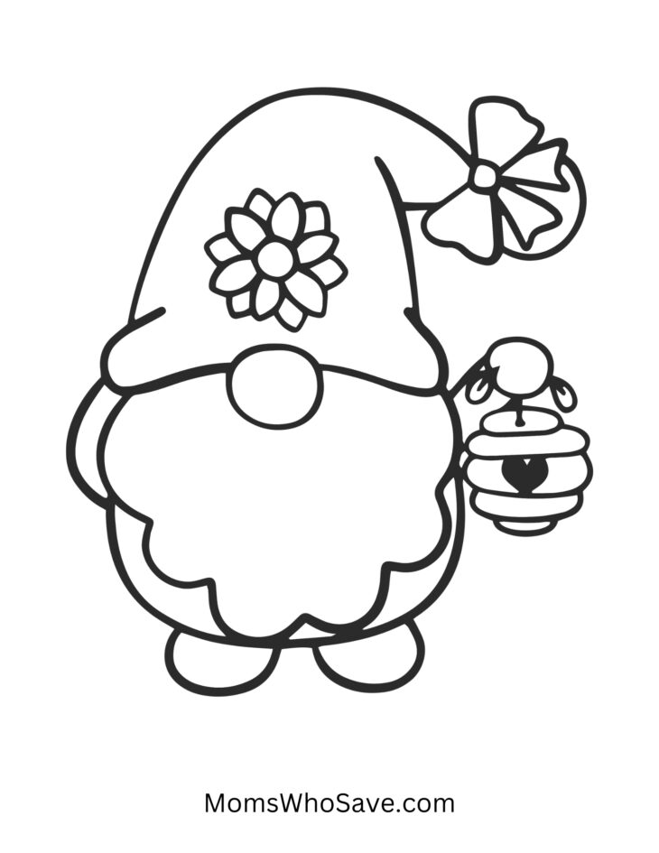 Cute gnomes coloring pages free printables