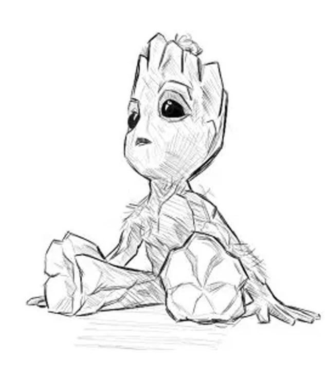 I made this using photoshop baby groot ravengers